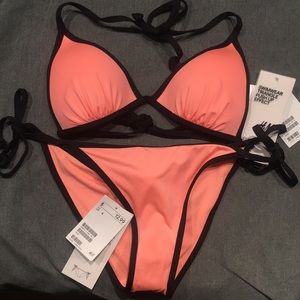BRAND NEW Swim Triangle Push Up Top Coral